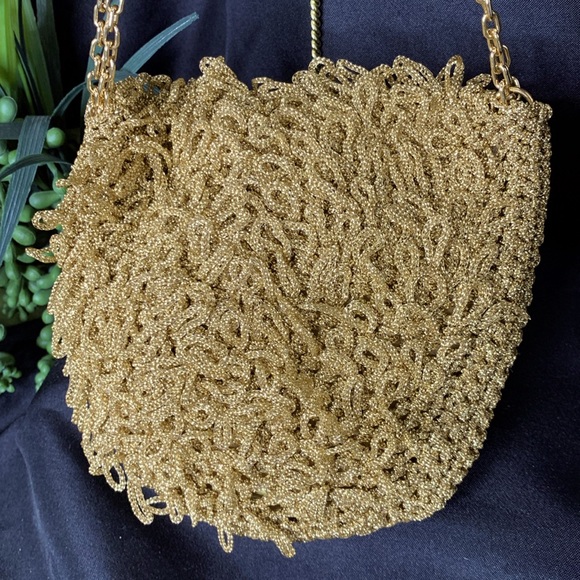 Vintage HTF Walborg gold metallic loop purse - Picture 5 of 15